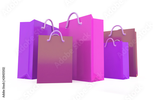 Illustration: 3d gift color box on white background 3d gift color box on white background