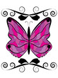 Beautiful butterfly with floral decor