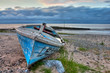 Fishing punt on the beach