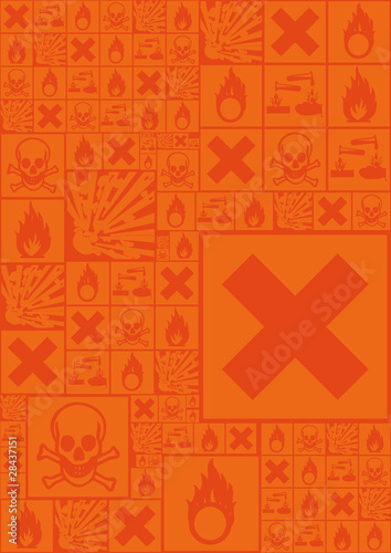 Vector: A set of hazardous symbols (vector illustration) A set of hazardous symbols (vector illustration)