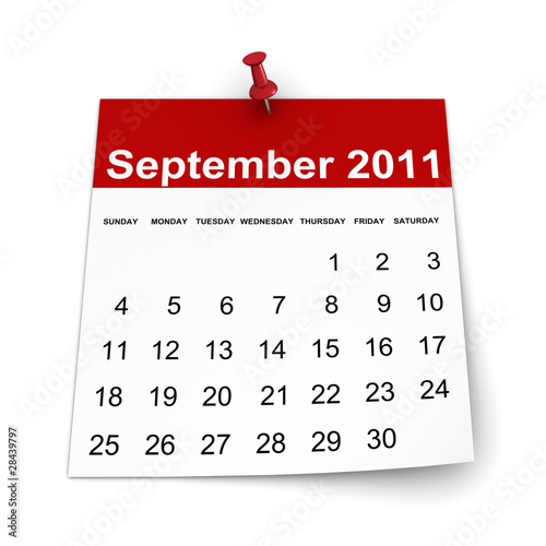 2011 september calendar. Calendar 2011 - September