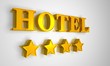 4 Sterne Hotel Schild - Gold auf Silber
