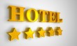 5 Sterne Hotel Schild - Gold auf Silber