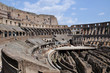 Inside Colosseo in blue sky, Rome ,Italy