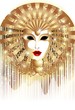 Maschera d'Oro Fondo-Golden Mask Background-2-Vector