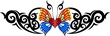 The butterfly with yellow and blue wings in the centre