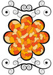 Beautiful flower with floral decor
