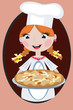 Girl with pizza. Girl with pizza.