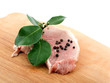 meat with bay leaf