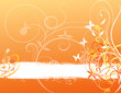 abstract flower Illustration vector spring summer orange