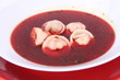 Polish Christmas Eve dish:clear borscht with dumplings (uszka) Polish Christmas Eve dish:clear borscht with dumplings (uszka)