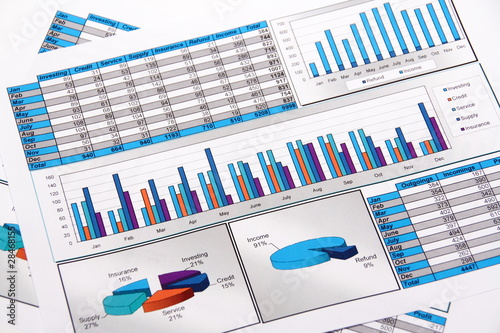 Photo: Annual Report. Graph. Diagram. Chart. Analisys. Annual Report. Graph. Diagram. Chart. Analisys.