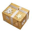 Grunge style gift box with old texture.