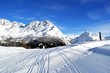 pista da sci in alta montagna