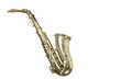 saxophone ornament isolatd with path