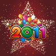 vector illustration of happy new year 2011