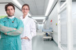 Serious hospital staff