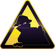 Yellow burglary Warning Sign