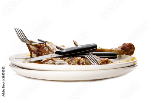 Foto: Dirty dinner plates. Dirty dinner plates.