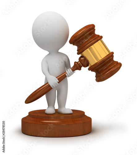 Illustration : 3d small people - auction hammer 3d small people - auction hammer