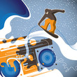 Designed conceptual snowboarding banner.