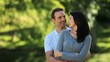 Man hugging his girlfriend