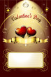 Valentine's day card, illustration with hearts of love