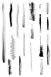 black paint brush marks black paint brush marks