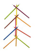 Christmas tree made from colored pencils