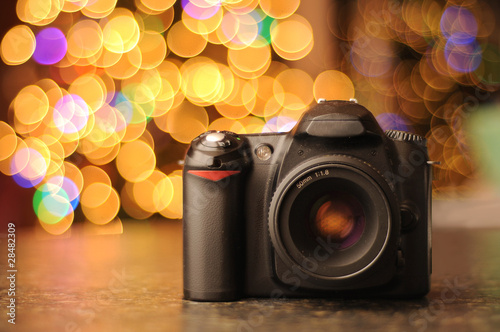 Photo: DSLR camera with Bokeh Background DSLR camera with Bokeh Background