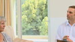 Couple talking with a salesman