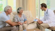 Video: Doctor measuring blood pressure at his patient Doctor measuring blood pressure at his patient