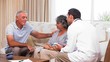 Video: Doctor checking his patient's blood pressure Doctor checking his patient's blood pressure
