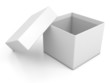 white blank open box isolated over white background white blank open box isolated over white background