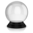 empty crystal ball isolated over white background empty crystal ball isolated over white background