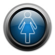 Dark and Glowing Button "Ladies Restroom"