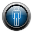 Dark and Glowing Button "Men's Restroom"