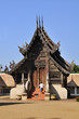 Old temple building.The wooden back,Exquisite craftsmanship Old temple building.The wooden back,Exquisite craftsmanship
