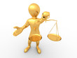 Man with scale. Symbol of justice