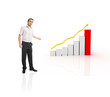 Photo: Young businessman showing chart Young businessman showing chart