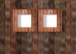 Old grunge room with wooden picture frames in Victorian style