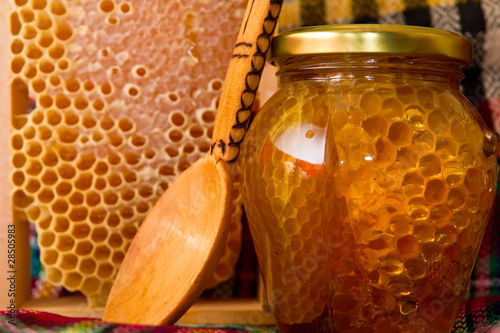 Photo: Honey and honeycomb Honey and honeycomb