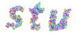 Sweet candy font S T U letters