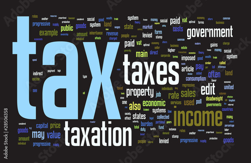 Illustration: Tax background Tax background