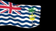 British Indian Ocean Territory flag waving. Alpha included. British Indian Ocean Territory flag waving. Alpha included.