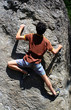 Free rock climber