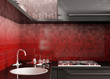 Moderne Küche 3d render Moderne Küche 3d render