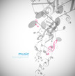 Abstract background with tunes.