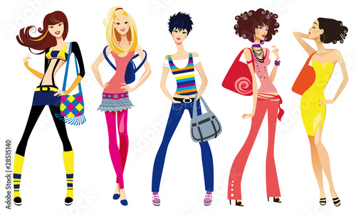 Vektor: modern women modern women
