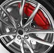 Tire with alloy wheel - 3d render